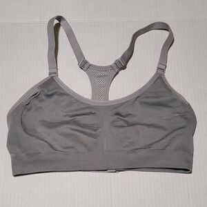La Vie En Rose ~ Medium Reversible Gray Women's Sports Bra